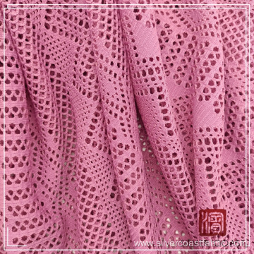 Polyester Spandex Crochet Lace Piece Dyed Textile